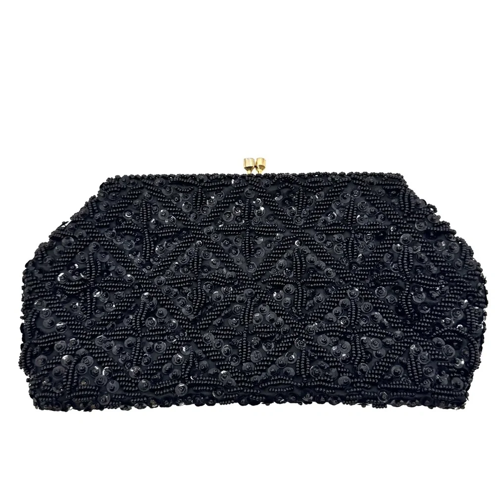 Vintage 50’s Beaded/Sequin Evening Bag/Cocktail Clutch - Picture 3 of 10